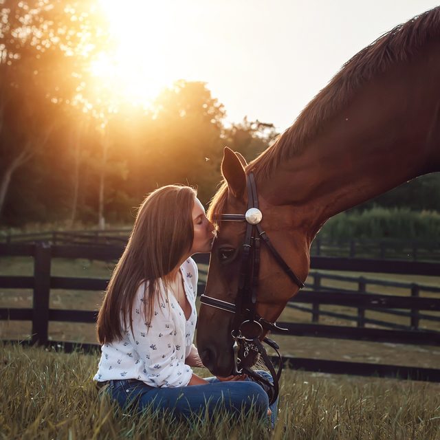 Madeleine Lux with her horse Fancy