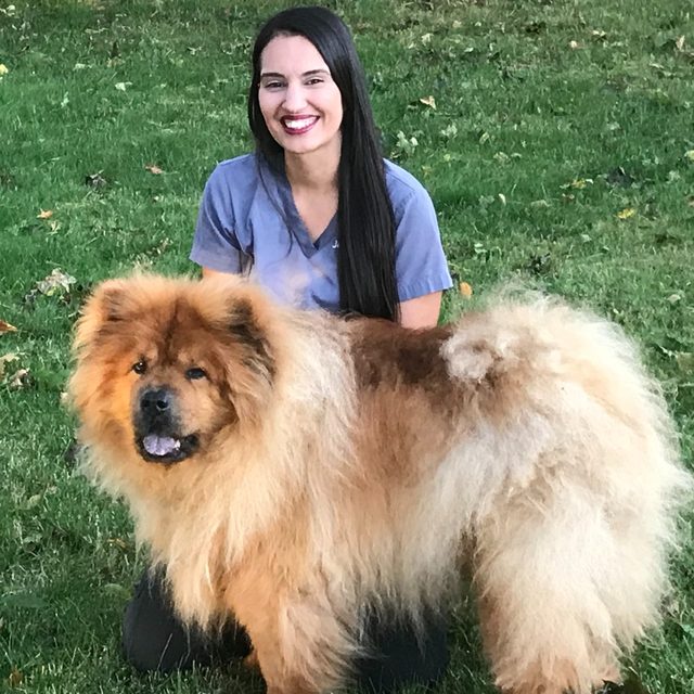 Jessica Lynn Smith with her chow Memphis